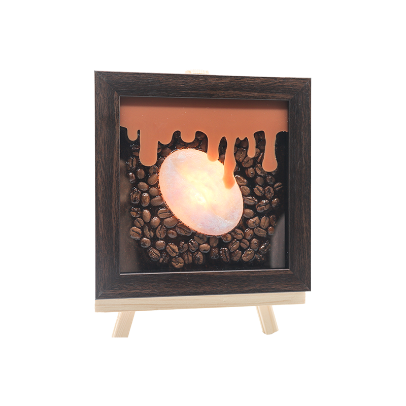 Bernsteinfarbene Kaffeesimulations-Kunstlampe – Lampe mit Kuss-Kaffeeduft