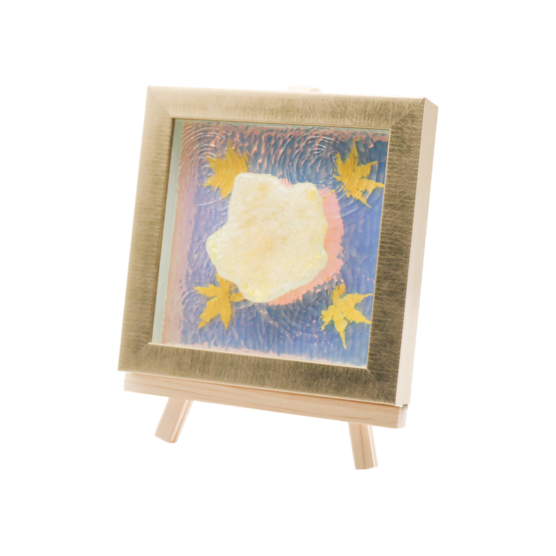 Wasserwellen-Bernstein-Ahornblatt-Simulations-Kunstlampe – Maple Shadow Lamp