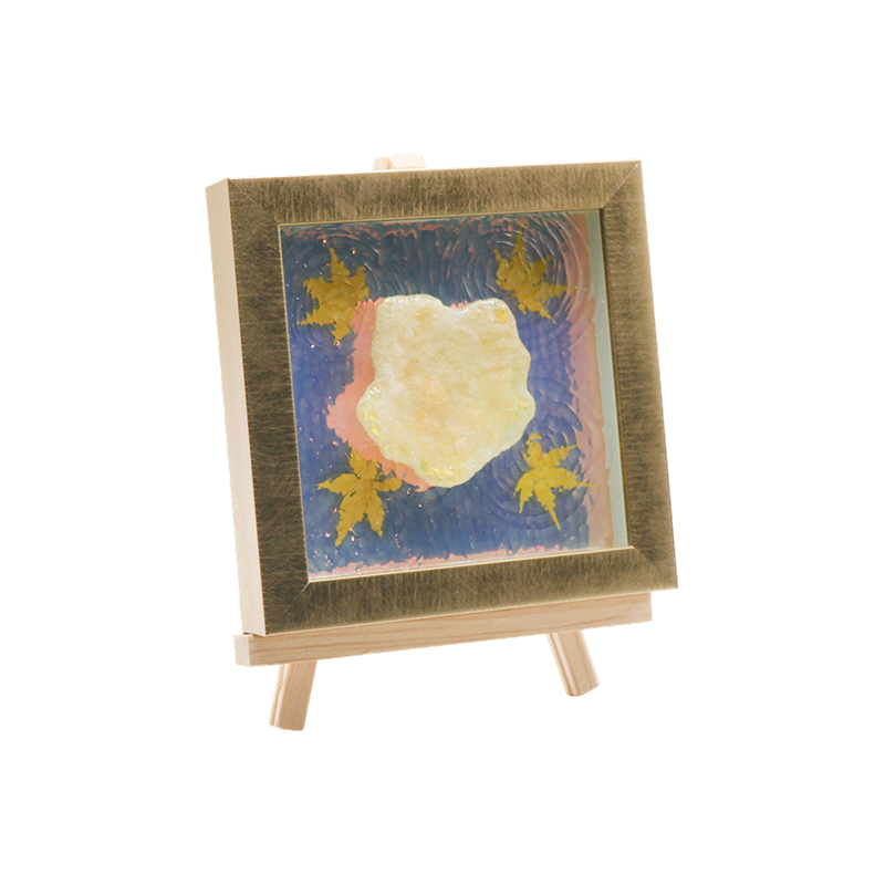 Wasserwellen-Bernstein-Ahornblatt-Simulations-Kunstlampe – Maple Shadow Lamp