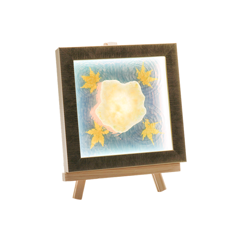 Wasserwellen-Bernstein-Ahornblatt-Simulations-Kunstlampe – Maple Shadow Lamp