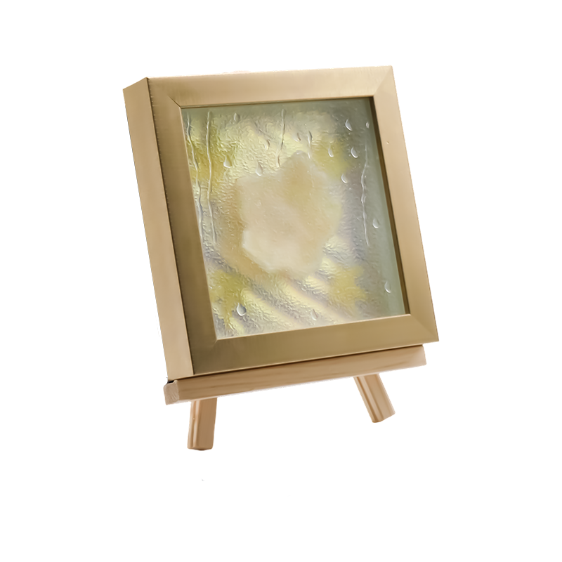 Quadratisches hellgelbes Ahornblatt-Kunstlicht – Ahornfrost