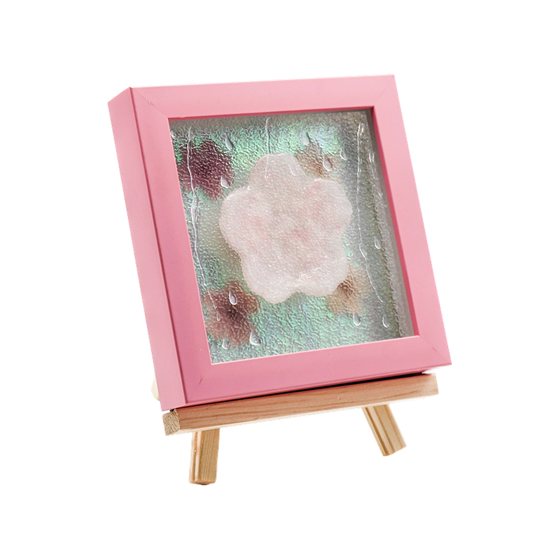 Gelbe Kirschblüten-Kunstlampe mit Holzrahmen – Yozakura-Regen