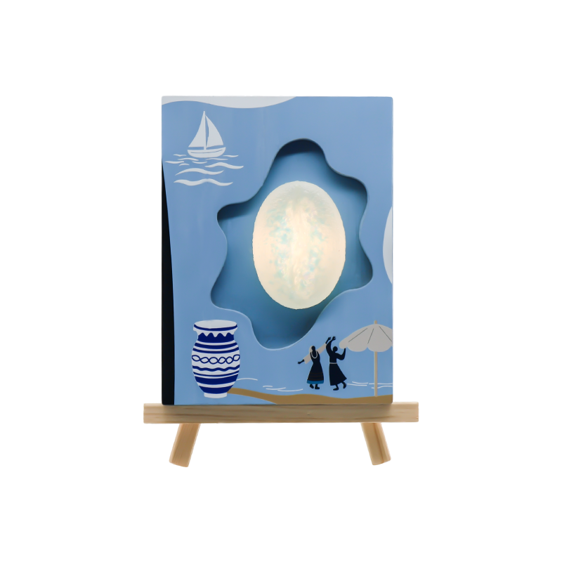 Ozean Wind Turing Kaffeebohne Relief Holz Kunst Lampe-Licht der Liebe Meer