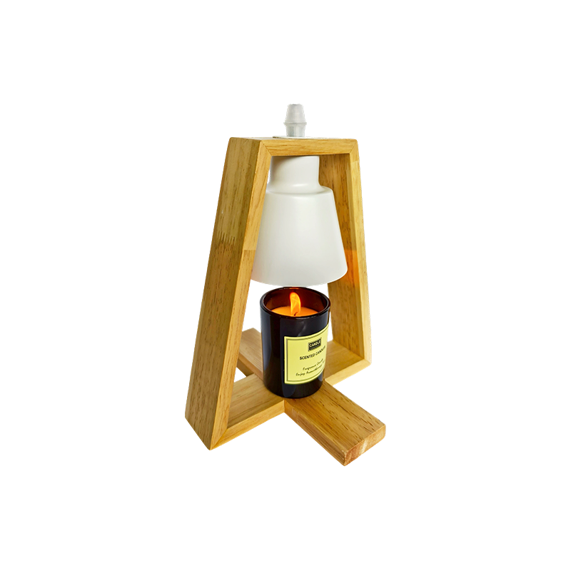 Minimalistische Kerzenwärmerlampe aus Holz – Warm Isle