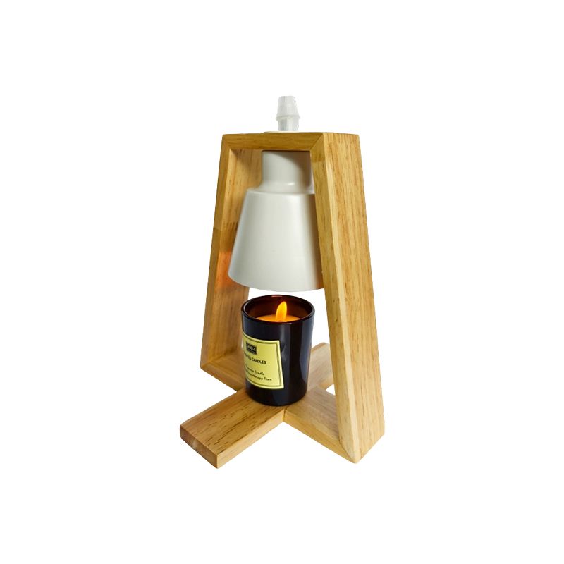 Minimalistische Kerzenwärmerlampe aus Holz – Warm Isle